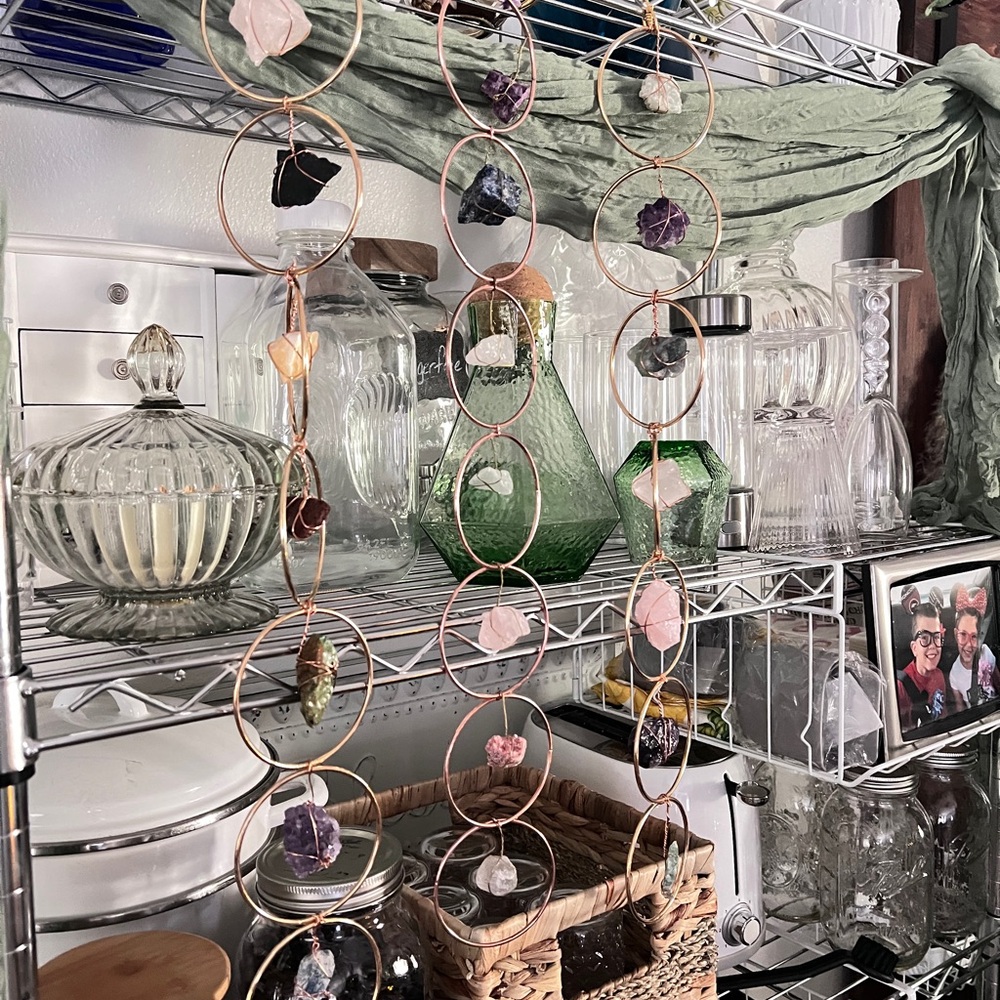 Crystal and Copper Hanging Decor